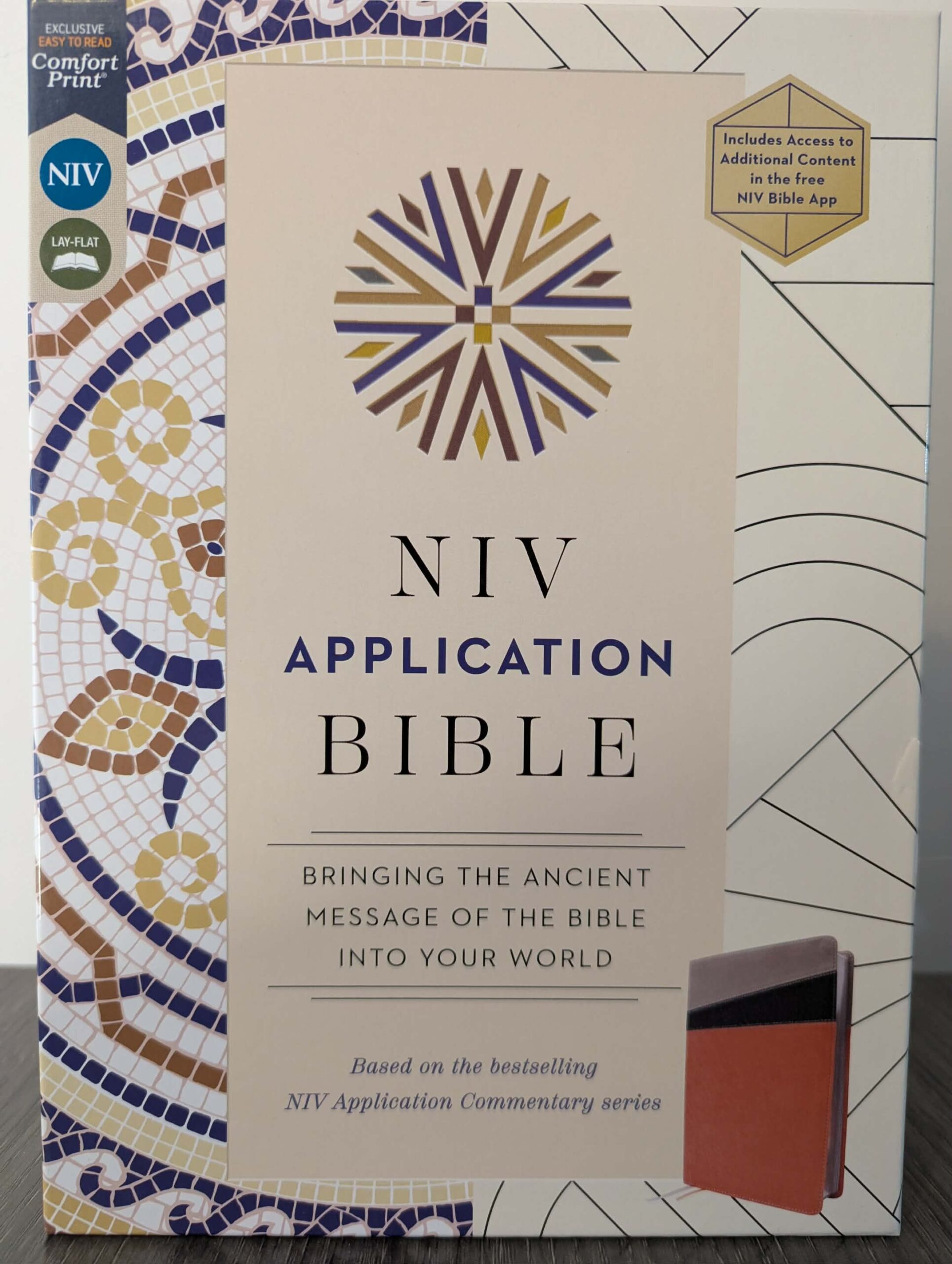 NIV Application Bible, Leathersoft, Coral/Gray