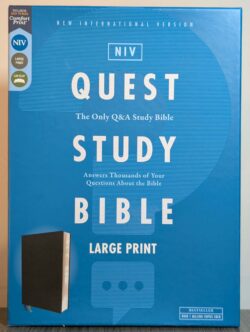 NIV, Quest Study Bible, Large Print, Black