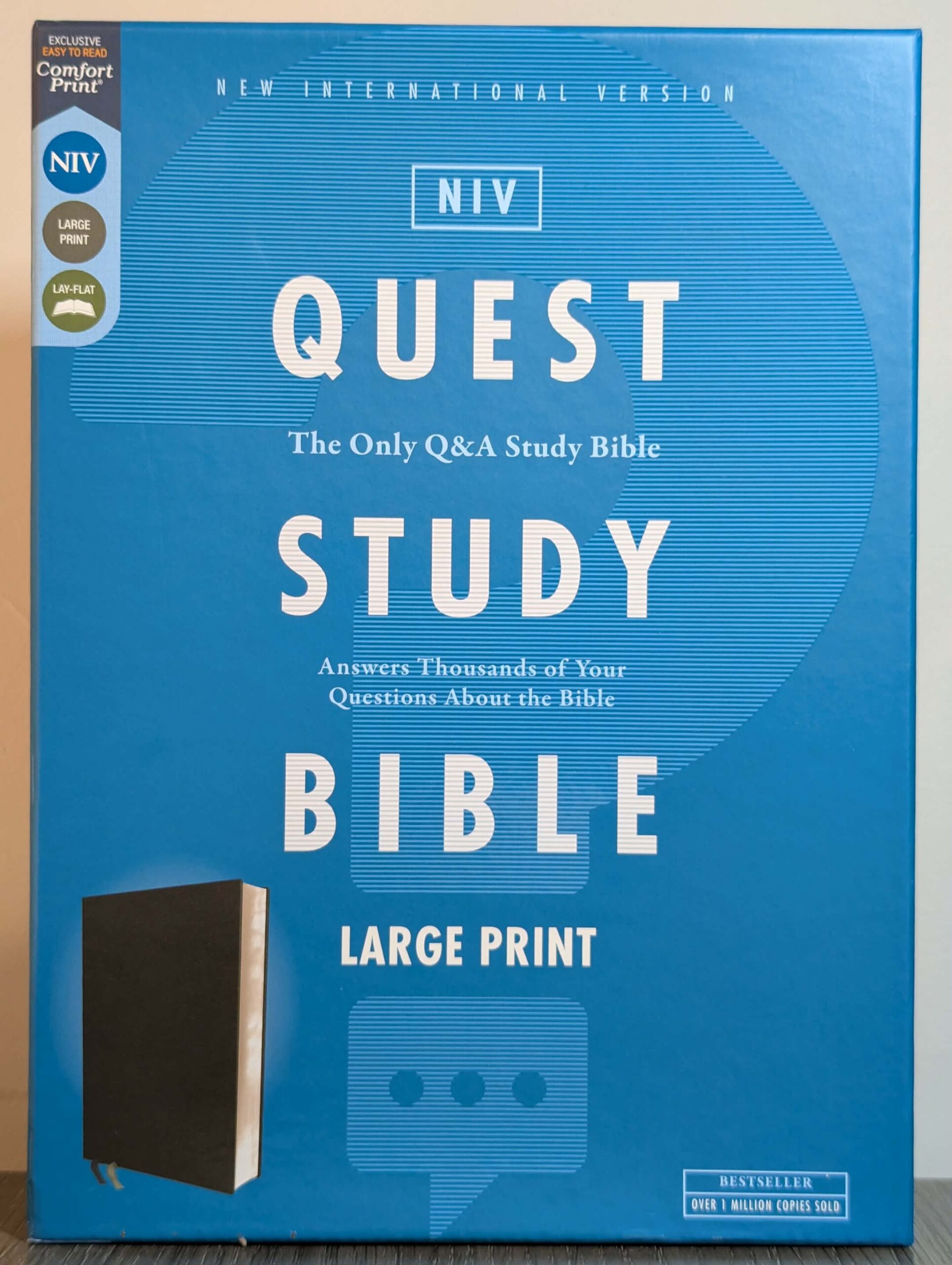 NIV, Quest Study Bible, Large Print, Black
