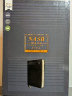 NASB 2020, Thinline, Large Print, Leathersoft, Black