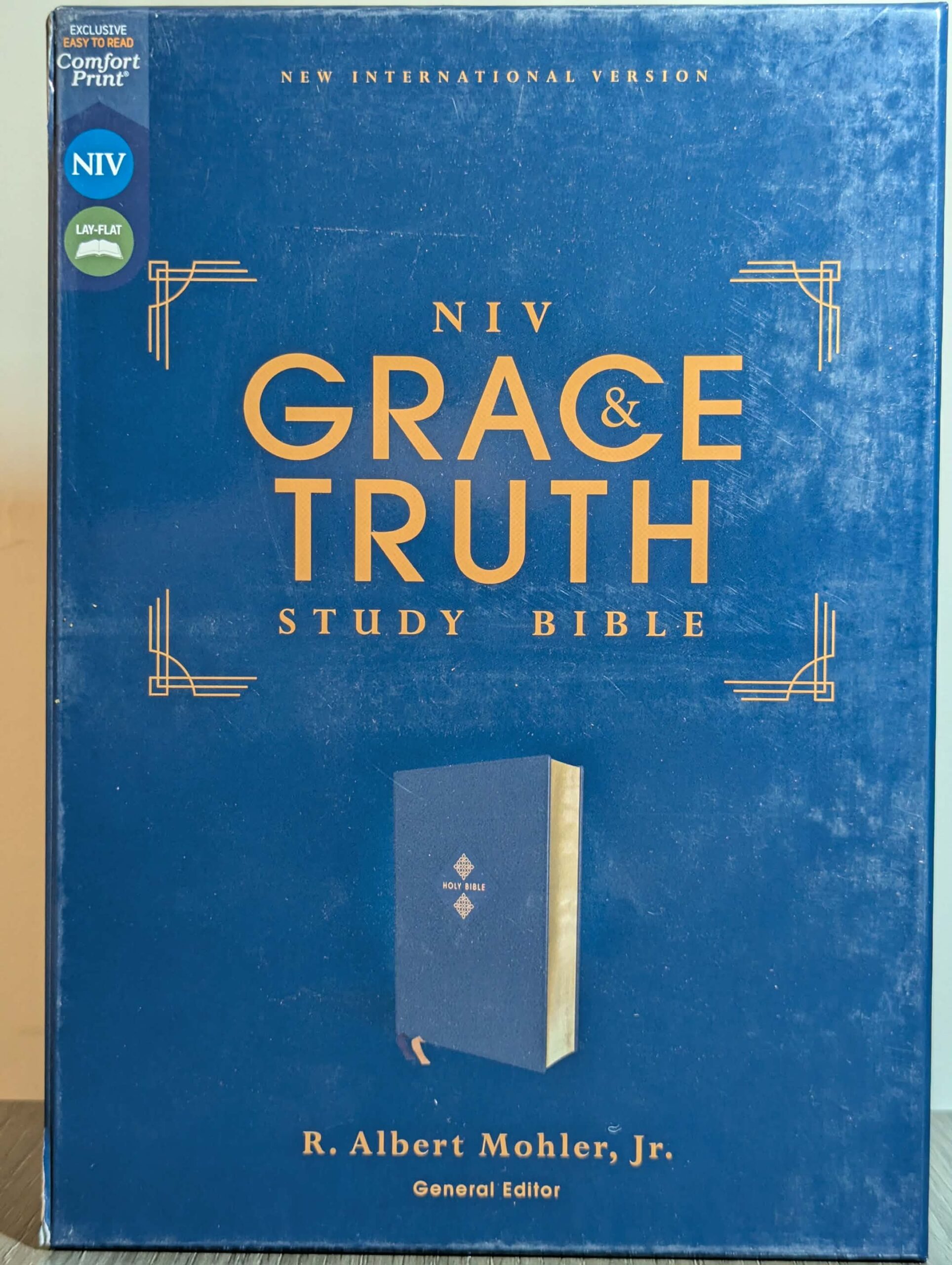NIV, Grace/Truth Study bible, LS, Navy