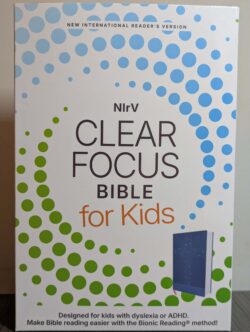 NIrV Clear Focus Bible for Kids, Leathersoft, Blue