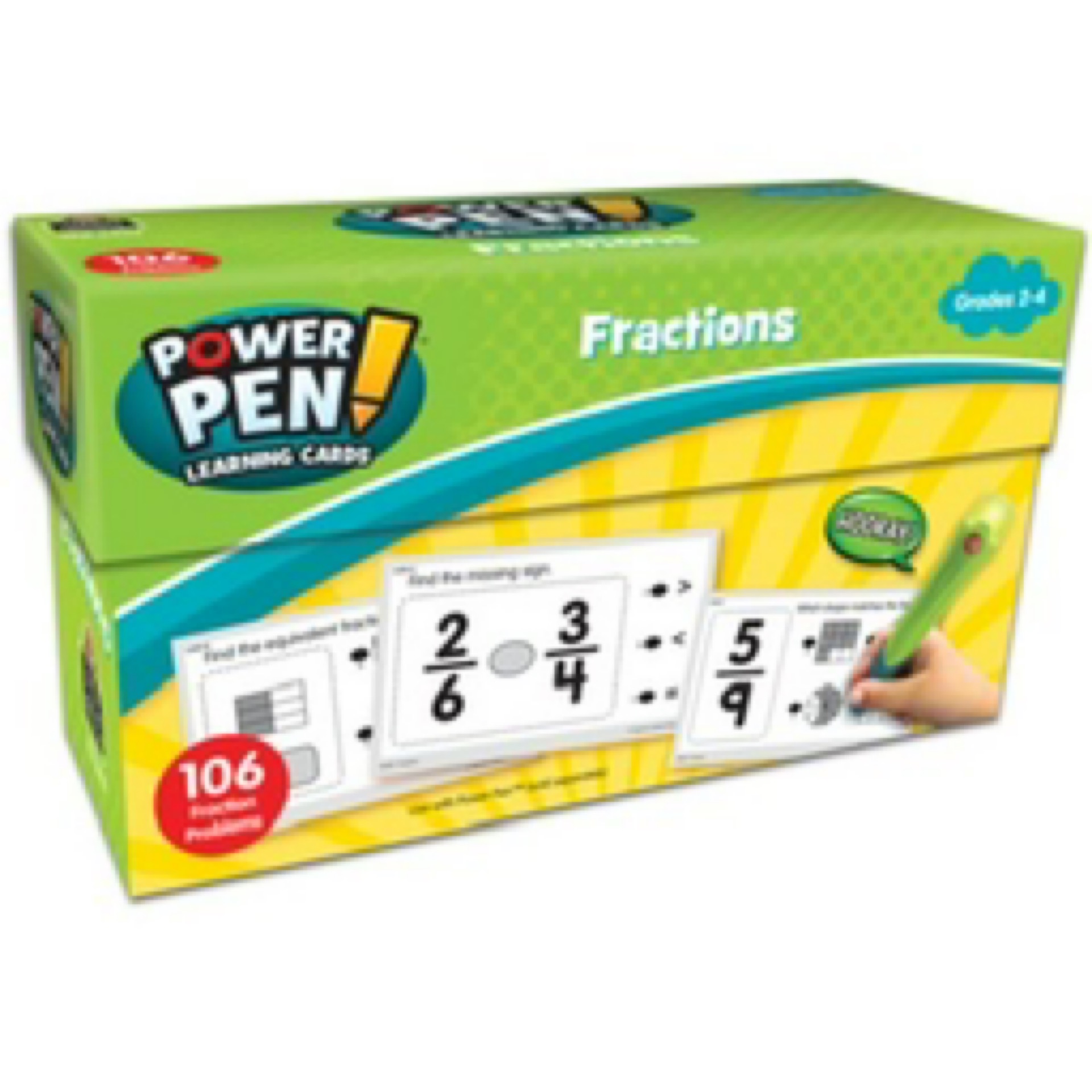 Teacher Created Resources Power Pen Learning Cards, Fractions, Grades 2 to 4