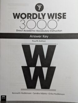 Wordly Wise 3000 Book 7 Answer Key