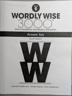 Wordly Wise 3000 Book 6 Answer Key