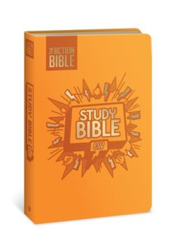 ESV The Action Bible Study Bible (Full Color), Orange Leathersoft