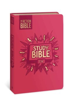 ESV The Action Bible Study Bible (Full Color), Pink Leathersoft